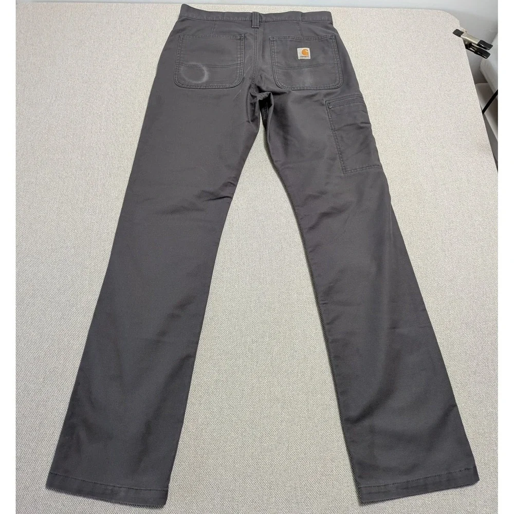 Carhartt Pants Men's Gray 31x34 Cotton Canvas Work Utility Straight Leg Workwear